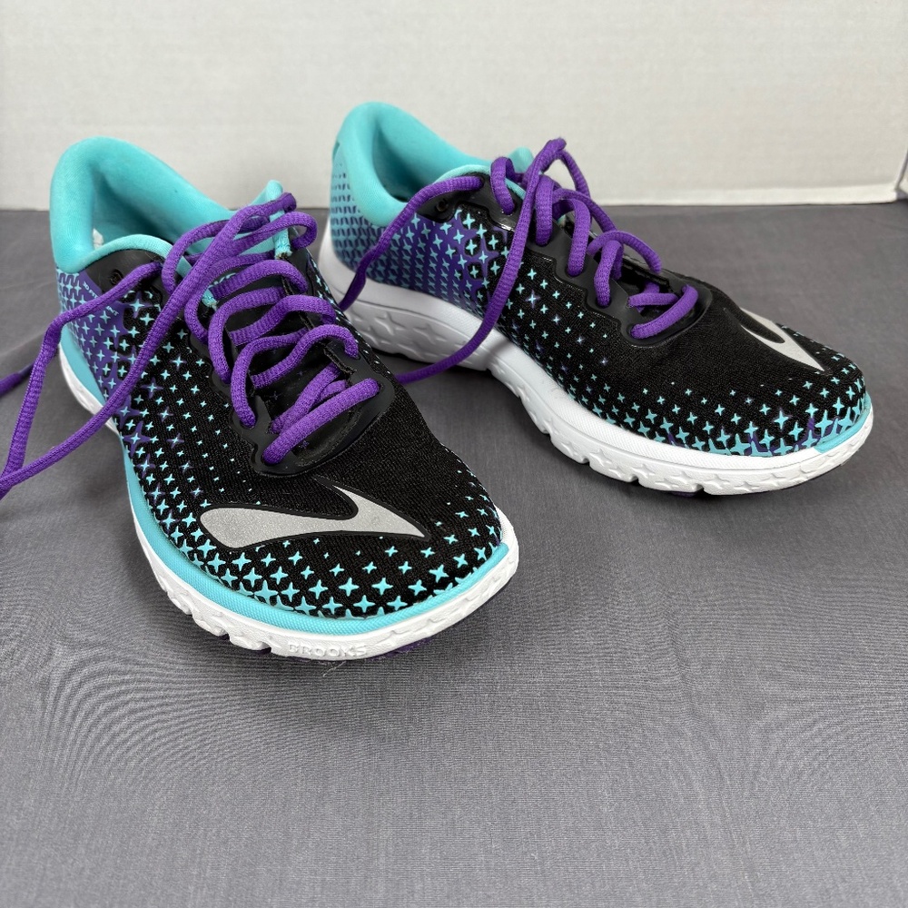 Brooks Women's Size 8 Pure Flow 5 Sneakers Running Athletic Shoes Teal Purple